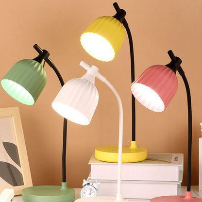 Skanto | Modern Minimalist Round Folded ABS LED Table Lamp For Living Room
