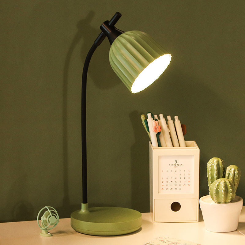 Skanto | Modern Minimalist Round Folded ABS LED Table Lamp For Living Room