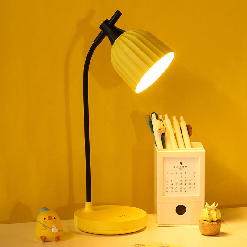 Skanto | Modern Minimalist Round Folded ABS LED Table Lamp For Living Room