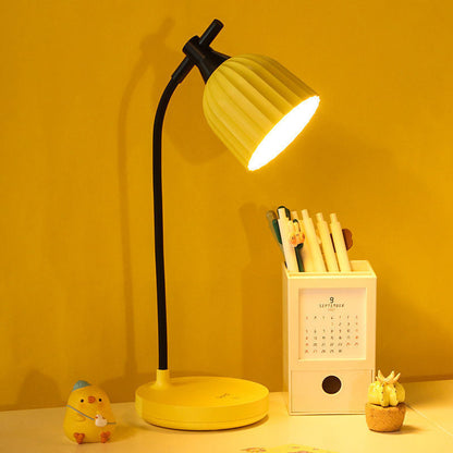 Skanto | Modern Minimalist Round Folded ABS LED Table Lamp For Living Room