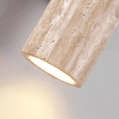 Skanto | Nordivea Travertine Wall Lamp | Scandinavian Design | 2-Light | Wood & Travertine