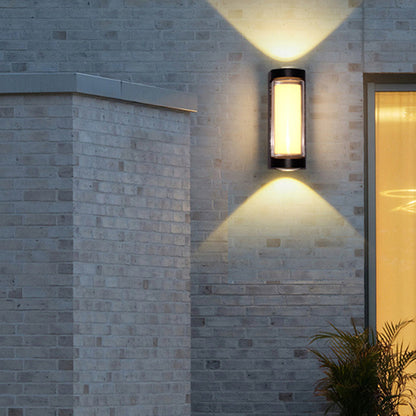 Modern Simplicity Waterproof Aluminum PC Cylinder Cuboid LED Wall Sconce Lamp For Outdoor Patio | Bowlift