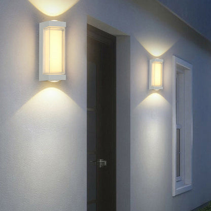 Modern Simplicity Waterproof Aluminum PC Cylinder Cuboid LED Wall Sconce Lamp For Outdoor Patio | Bowlift