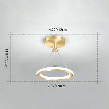 BowLift | Contemporary Nordic Round Metal Silica LED Semi-Flush Mount Ceiling Light for Corridor