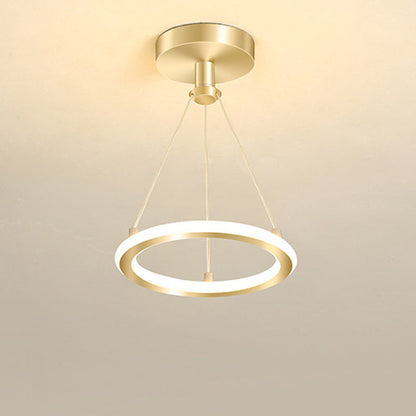 BowLift | Contemporary Nordic Round Metal Silica LED Semi-Flush Mount Ceiling Light for Corridor