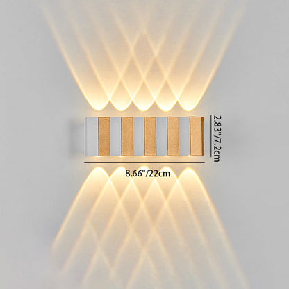 Modern Simplicity Waterproof Aluminum Rectangular Curved Up and Down LED Wall Lamp For Outdoor Patio | Brehn