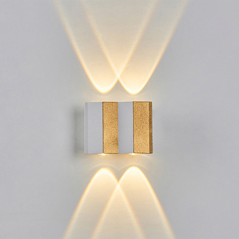 Modern Simplicity Waterproof Aluminum Rectangular Curved Up and Down LED Wall Lamp For Outdoor Patio | Brehn