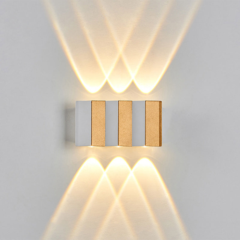 Modern Simplicity Waterproof Aluminum Rectangular Curved Up and Down LED Wall Lamp For Outdoor Patio | Brehn