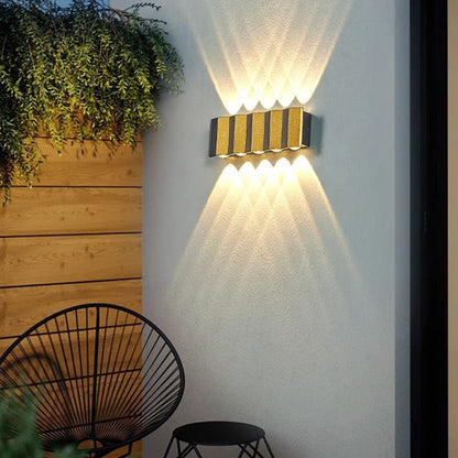 Modern Simplicity Waterproof Aluminum Rectangular Curved Up and Down LED Wall Lamp For Outdoor Patio | Brehn