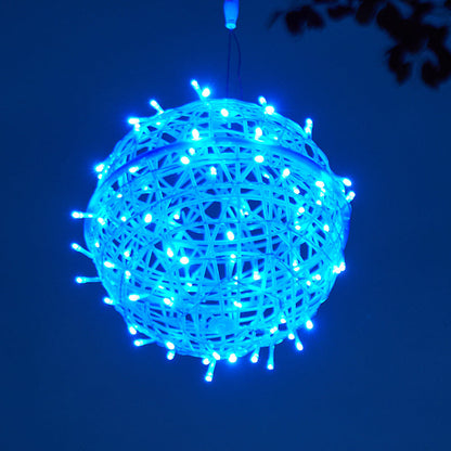 Modern Art Deco Solar Waterproof Weaving Ball Hanging PVC Plastic LED Outdoor Light Landscape Lighting For Garden | Kalsten