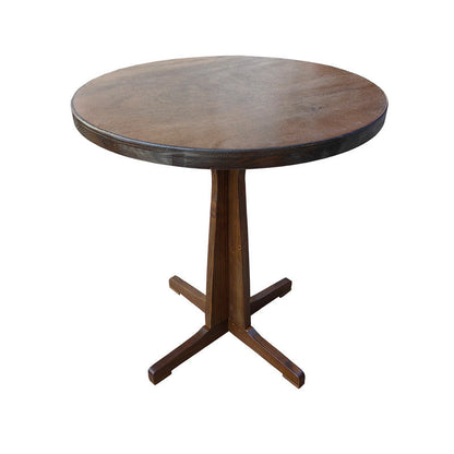 Contemporary Retro Solid Wood Plywood & Iron Round Square Coffee Table And Chair Set For Balcony & Living Room | Bowlift