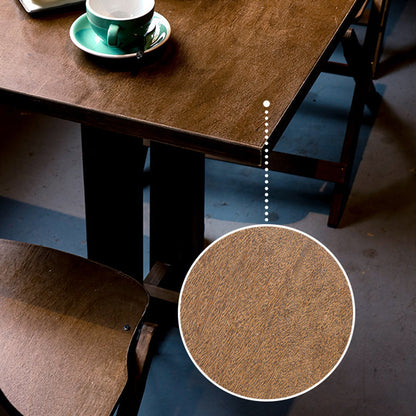 Contemporary Retro Solid Wood Plywood & Iron Round Square Coffee Table And Chair Set For Balcony & Living Room | Bowlift