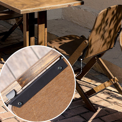Contemporary Retro Solid Wood Plywood & Iron Round Square Coffee Table And Chair Set For Balcony & Living Room | Bowlift