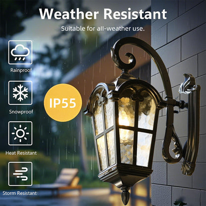 Skanto | Skanto Solar Waterproof Outdoor Wall Lamp | Vintage Design with Remote Control for Porch, Patio & Garden