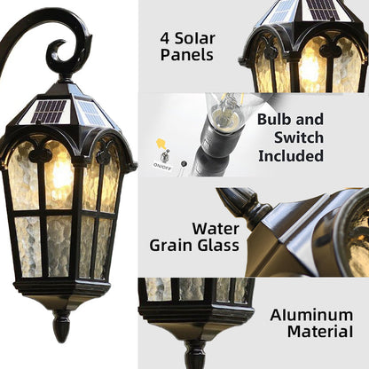 Skanto | Skanto Solar Waterproof Outdoor Wall Lamp | Vintage Design with Remote Control for Porch, Patio & Garden