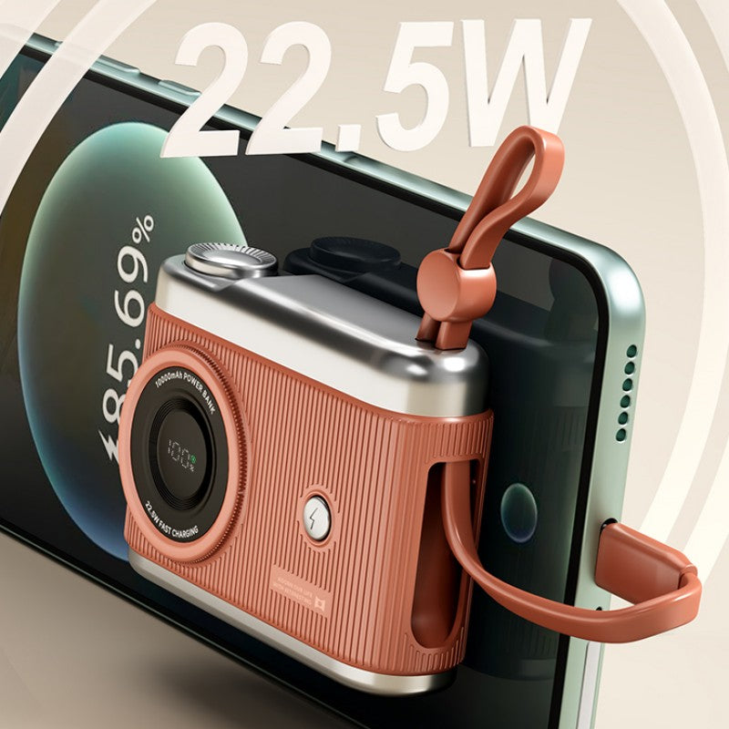 Skanto | 10000mAh Compact Portable Power Bank With Built-in Cables