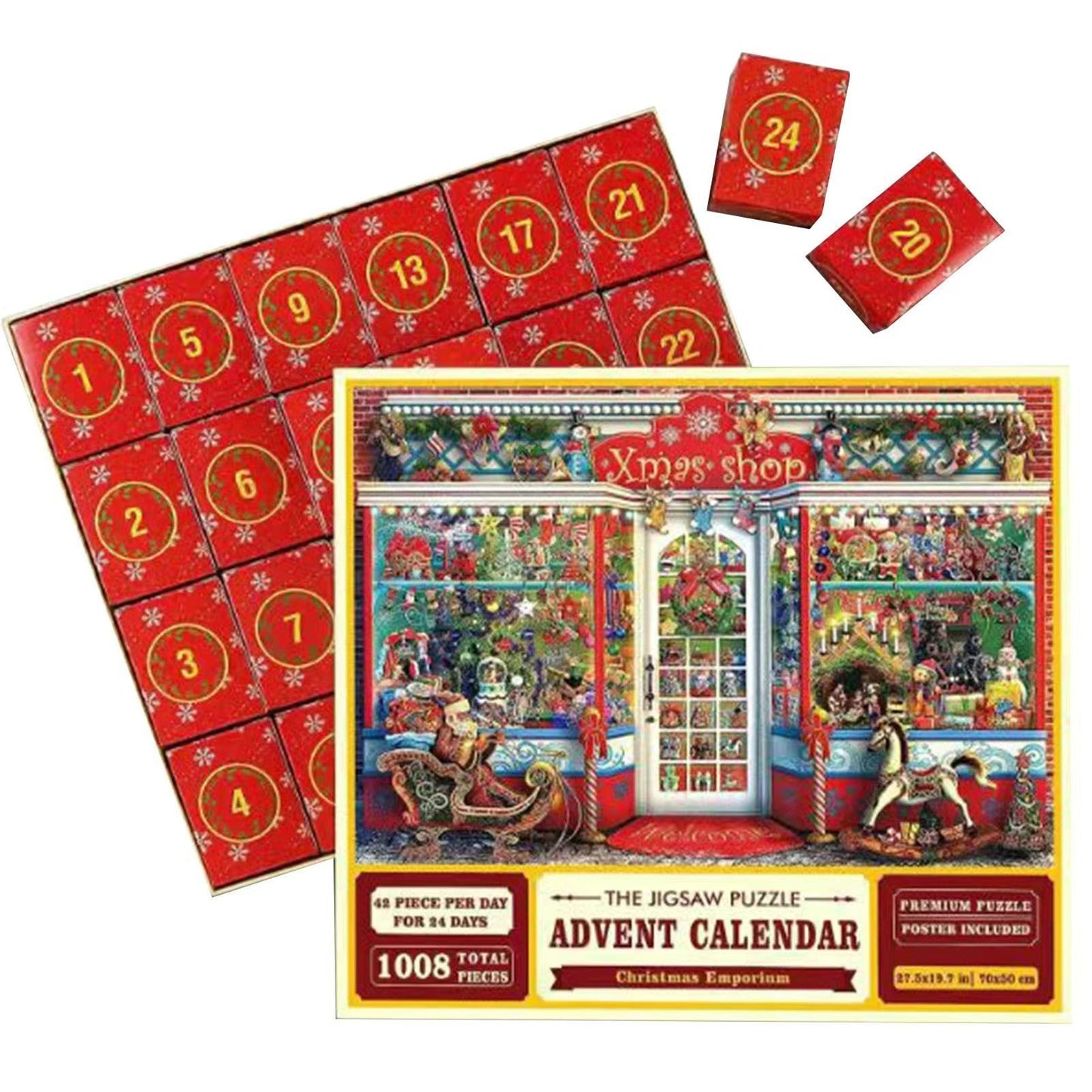 Skanto | 1000 Piece Christmas Puzzle Advent Calendar - Christmas Gift