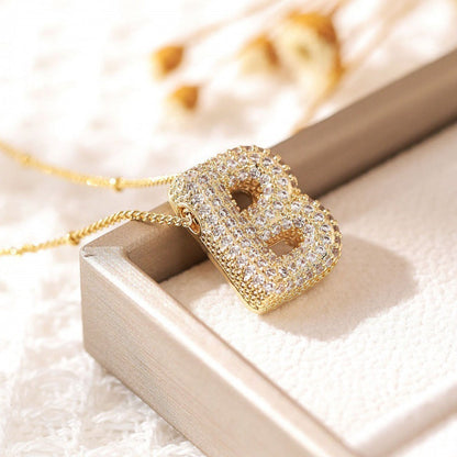 Skanto | Alphabet Diamond Pendant Necklace