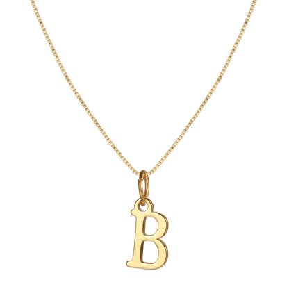 Skanto | 14k Minimal Serif Initial Necklace