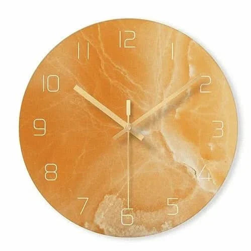 BowLift | Olive - Elegant Wall Clock with Marble Inspiration
