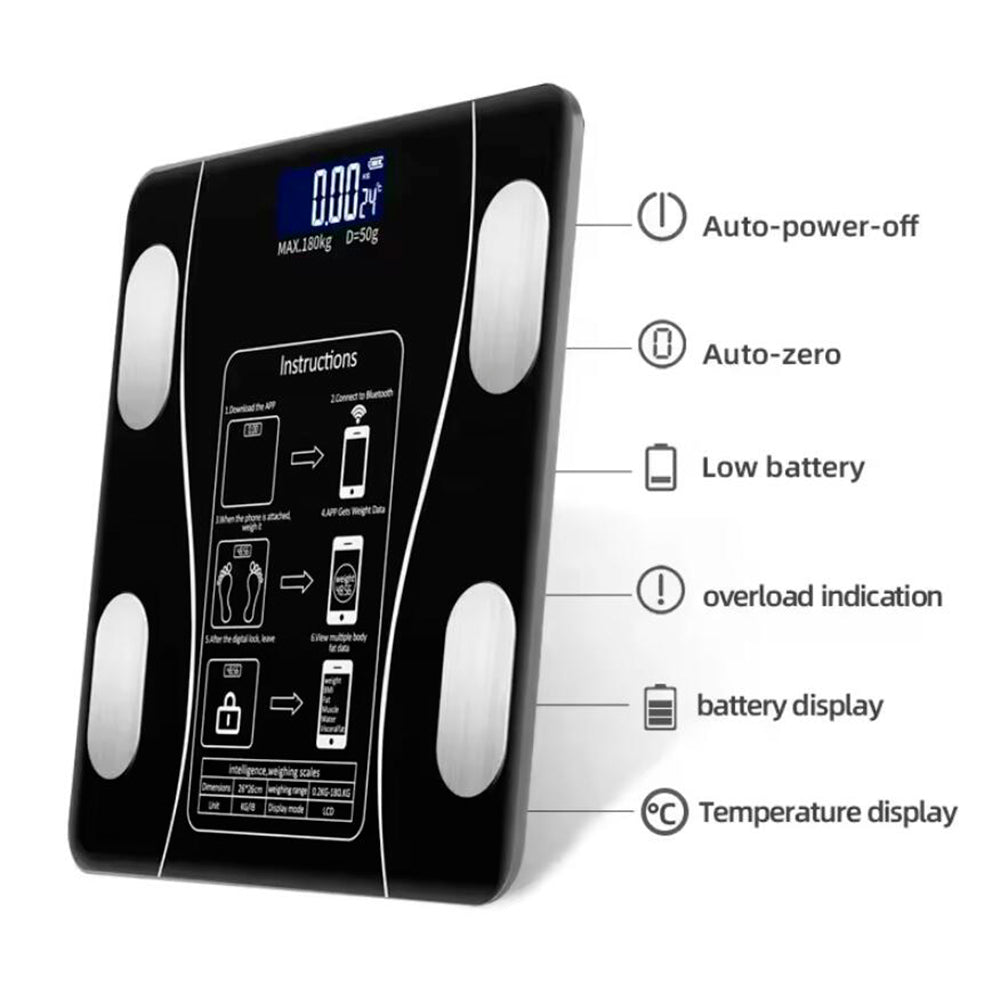 Bathroom Scale (180 kg) Pro - BMI Function & Bluetooth | Karnz