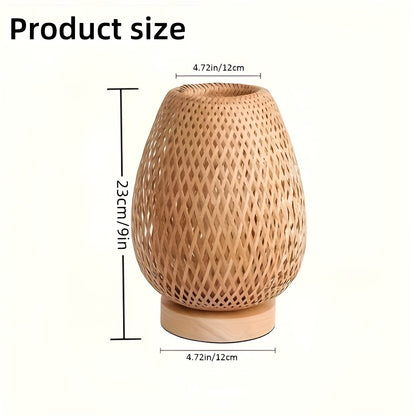 Skanto | Stylish Bamboo Table Lamp with USB Power - Sustainable and Energy-Efficient Design