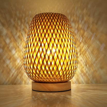 Skanto | Aura Lamp - Bamboo USB-Powered Table Lamp for the Bedroom