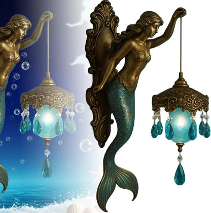 Skanto | Elegant Baroque Mermaid Wall Lamp – Artistic Maritime Wall Lighting for Atmospheric Rooms