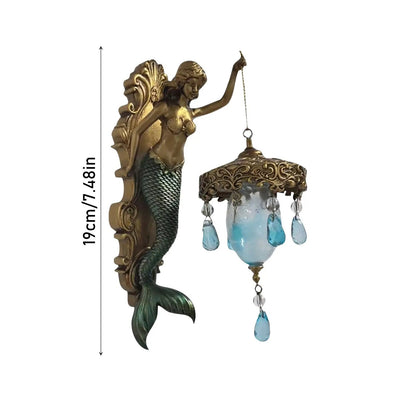 Skanto | Elegant Baroque Mermaid Wall Lamp – Artistic Maritime Wall Lighting for Atmospheric Rooms