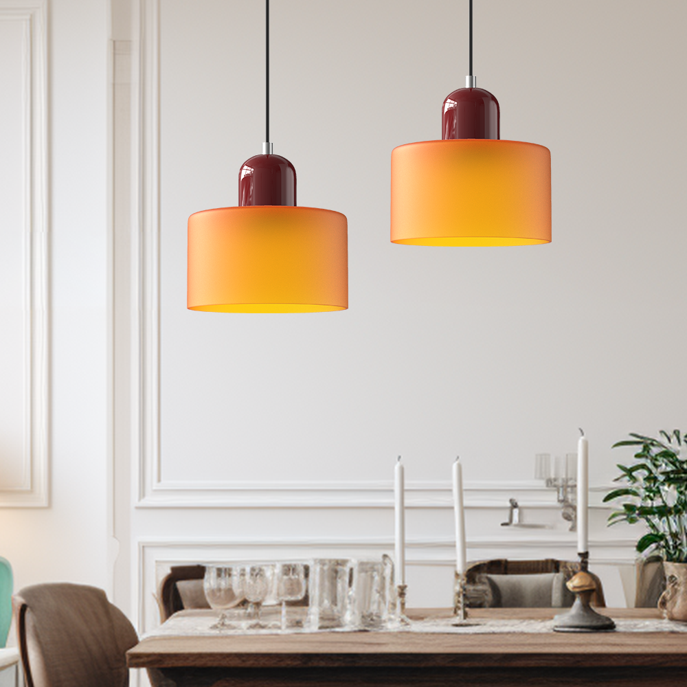 Skanto | Modern Lamp with Colored Glass and Geometric Shape