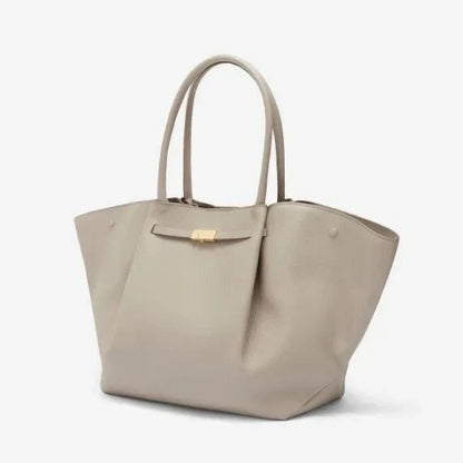 Skanto | Tassa Luxurious Oversized Shoulder Bag with Gold Buckle – Elegant Minimalist Tote for Women
