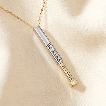 BowLift | Be Kind...of a bi♡ch - Hidden Message Necklace