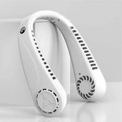 Portable Neck Fans - Portable 5 Speed Neck Fan USB Rechargeable Neckband Bladeless Cooler | Bowlift