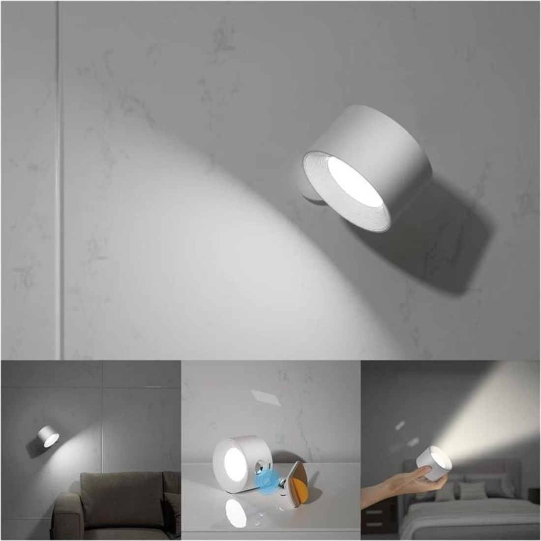 Skanto | FlexiLamp – Wireless Rechargeable 360° Wall Lamp