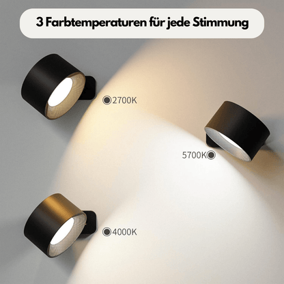 Wireless Wall Lamp – 360° Adjustable and Rechargeable LED Lighting (USB)