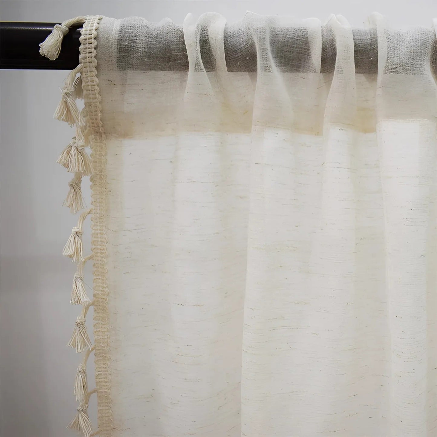 BowLift | Boho Cotton-Linen Semi-Sheer Curtains