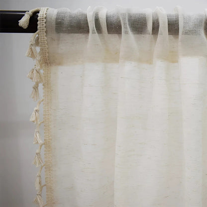 Skanto | Boho Cotton-Linen Semi-Sheer Curtains