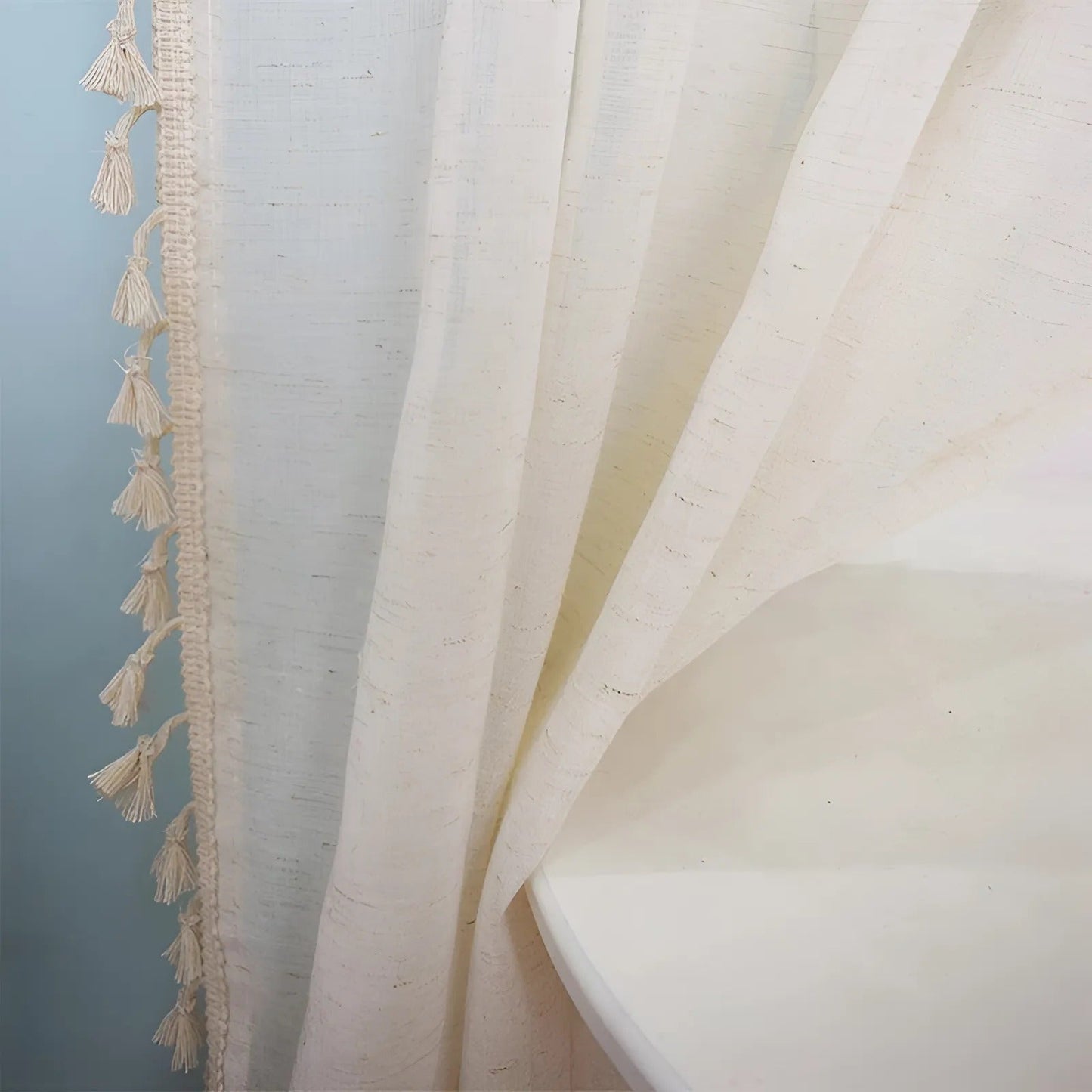 BowLift | Boho Cotton-Linen Semi-Sheer Curtains