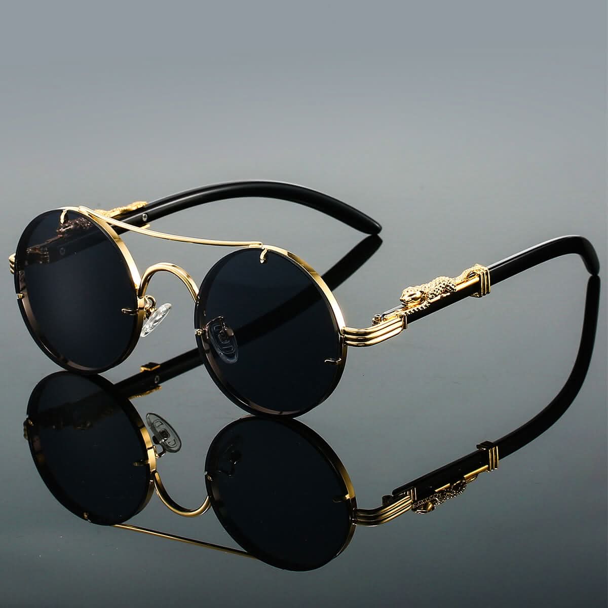 BowLift | Men’s Oval Metal Retro Sunglasses with UV Protection