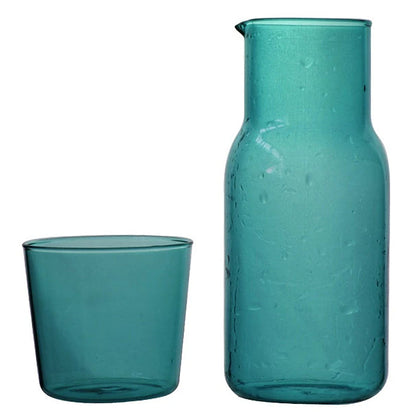 Glass Carafe & Cup Set – 500ml Borosilicate Water Set | Karnz