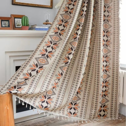 Skanto | Bohemian Geometric Semi-Blackout Curtain