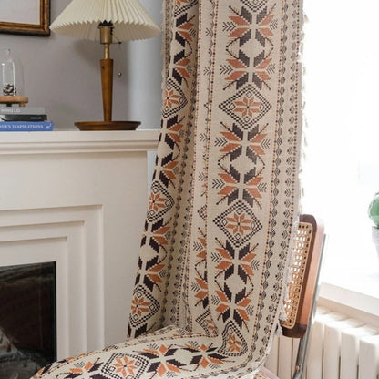 Skanto | Bohemian Geometric Semi-Blackout Curtain