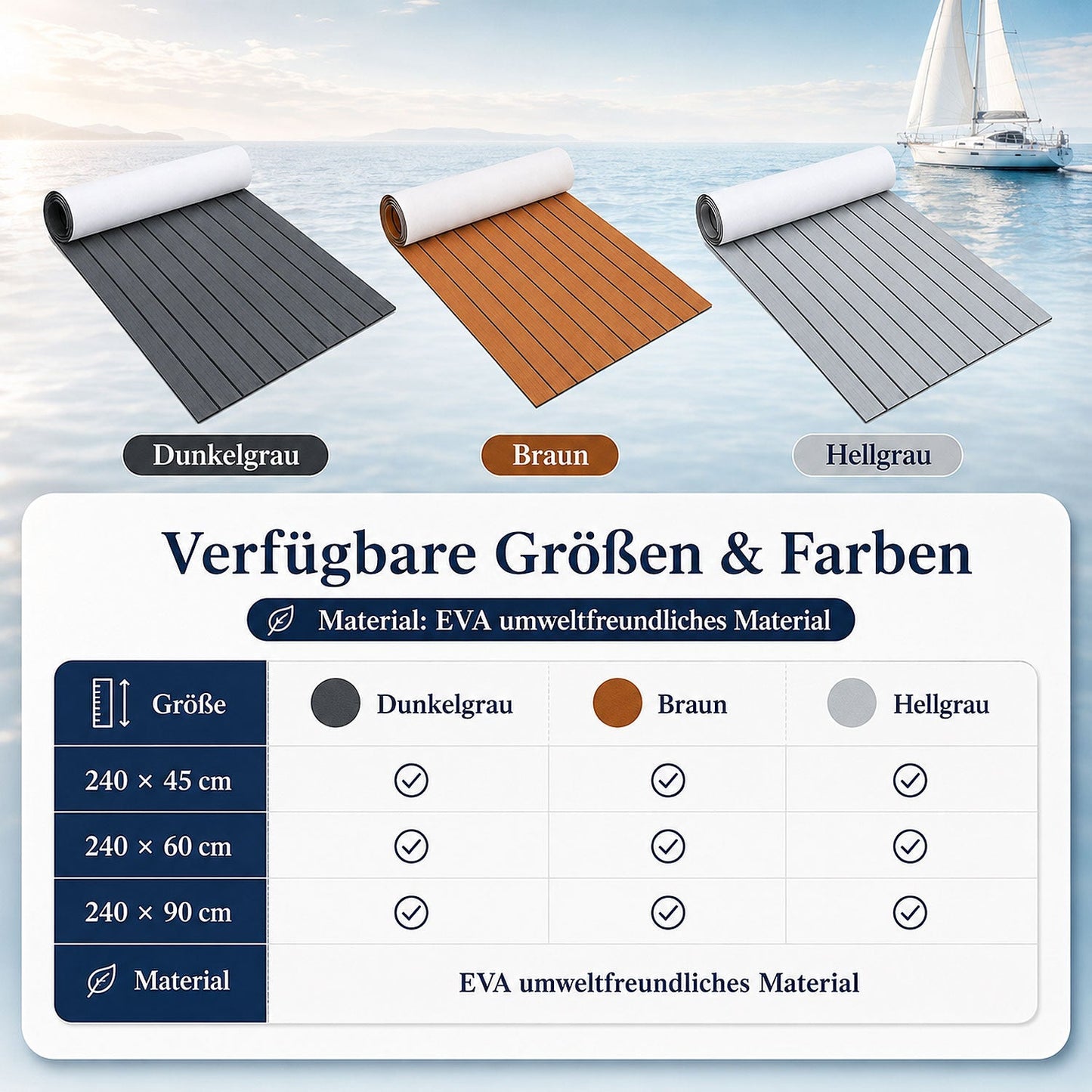 Boot Flooring EVA Teak Flooring Self-Adhesive | Bowlift