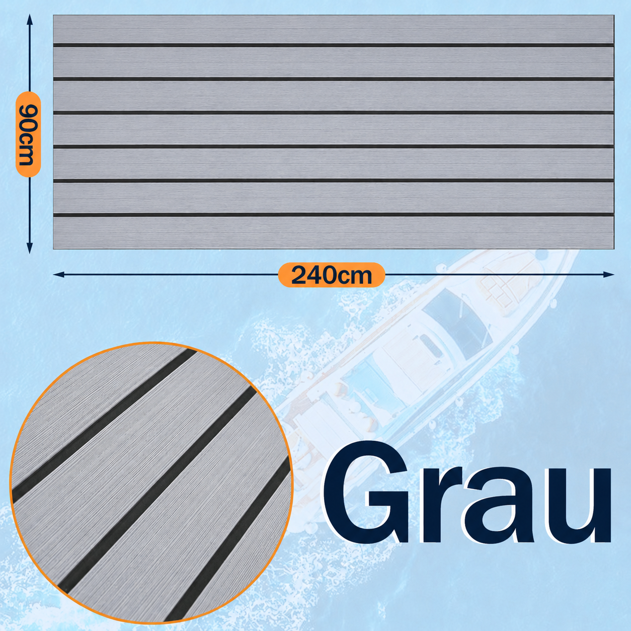 Boot Flooring EVA Teak Flooring Self-Adhesive | Bowlift