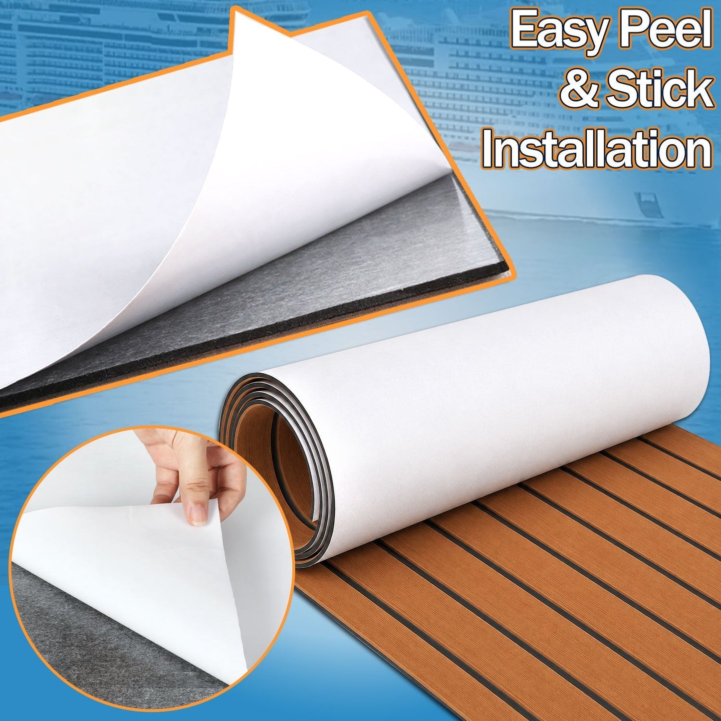 Boot Flooring EVA Teak Flooring Self-Adhesive | Bowlift