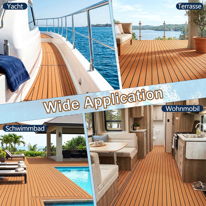 Boot Flooring EVA Teak Flooring Self-Adhesive | Bowlift