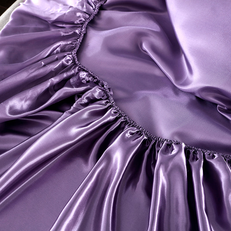 Skanto Silk Satin Elastic Fitted Sheet with FREE* Silk Satin Pillowcase Skanto
