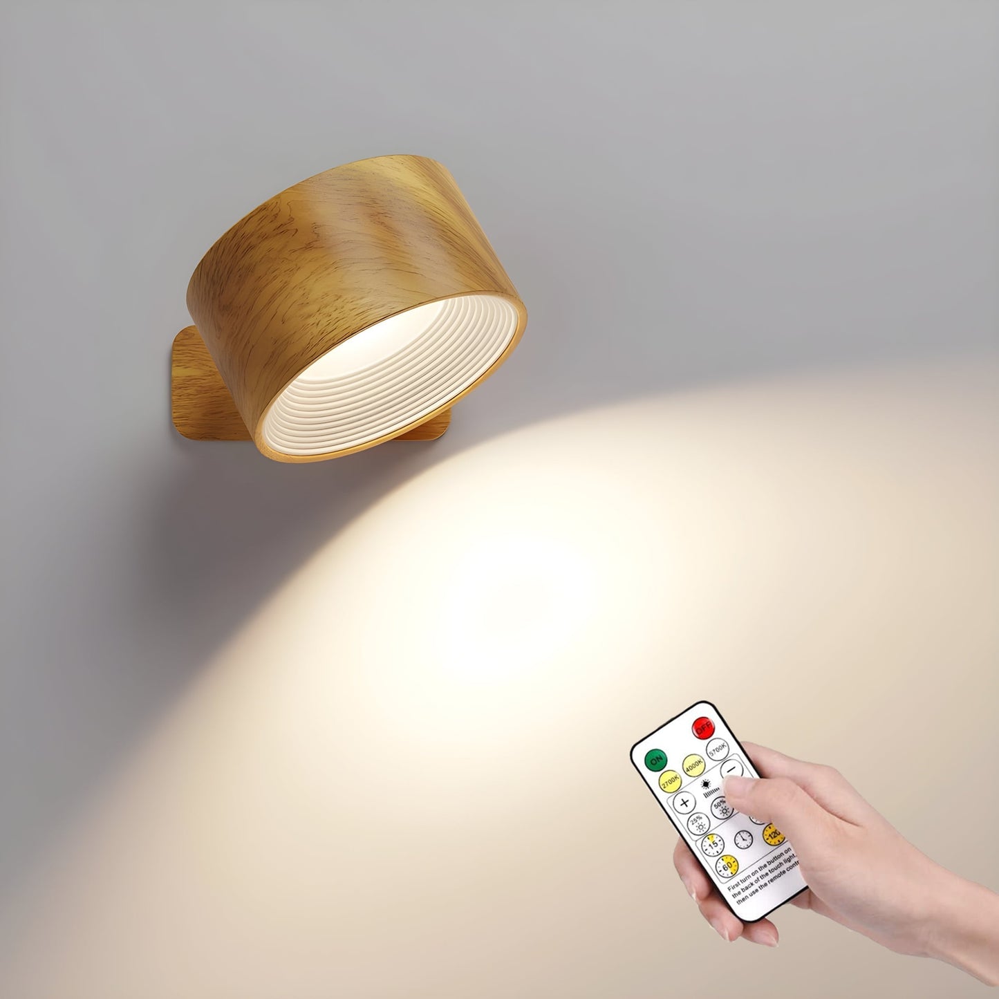 Skanto | Eternity Glow – Wireless LED Wall Lamp with Remote Control and Timer