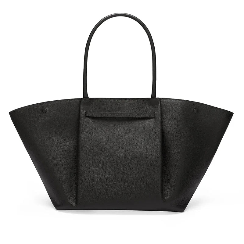 Skanto | Tassa Luxurious Oversized Shoulder Bag with Gold Buckle – Elegant Minimalist Tote for Women