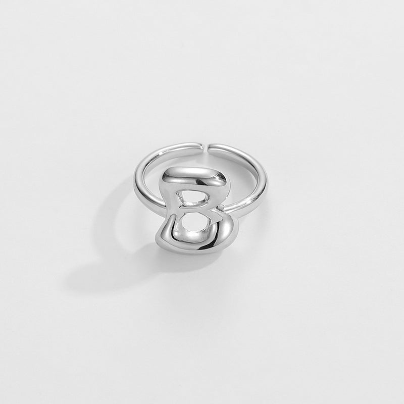 BowLift | Cute Bubble Letter Initial Ring